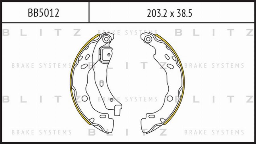 Blitz BB5012 - Brake Shoe Set www.autospares.lv