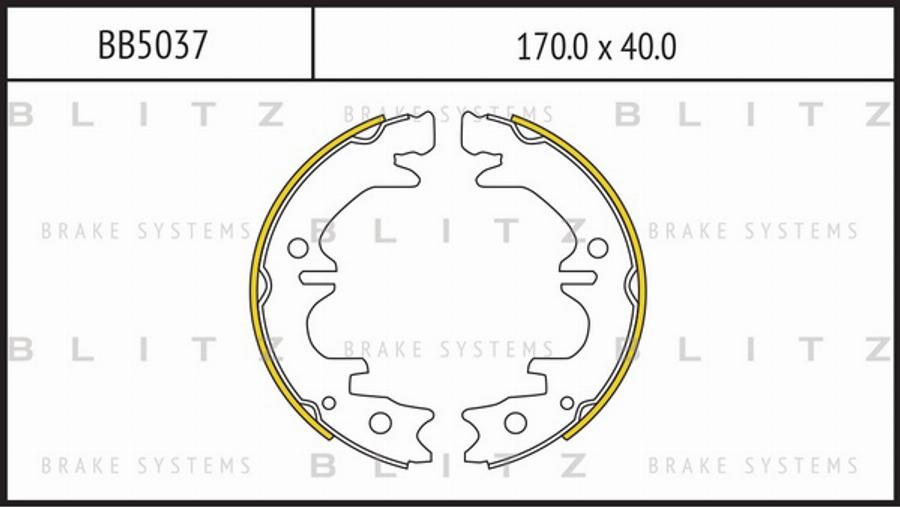 Blitz BB5037 - Bremžu loku komplekts autospares.lv