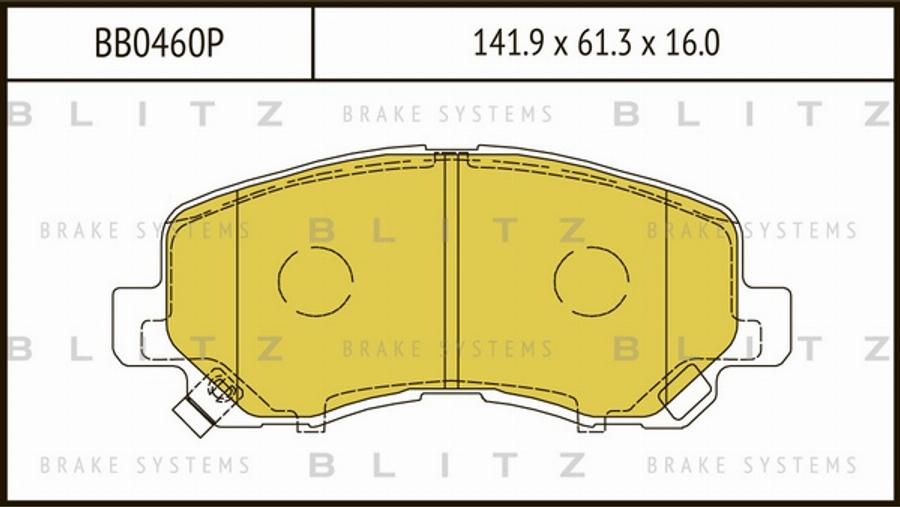 Blitz BB0460P - Brake Pad Set, disc brake www.autospares.lv