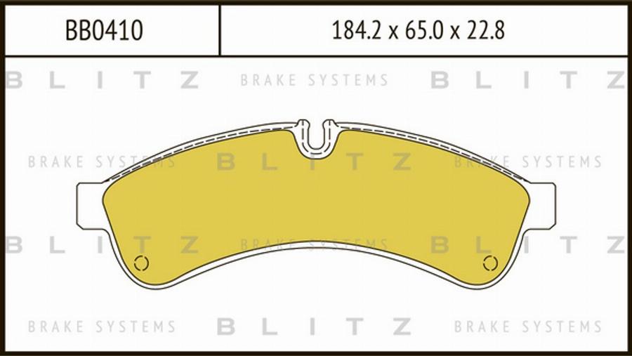 Blitz BB0410 - Тормозные колодки, дисковые, комплект www.autospares.lv