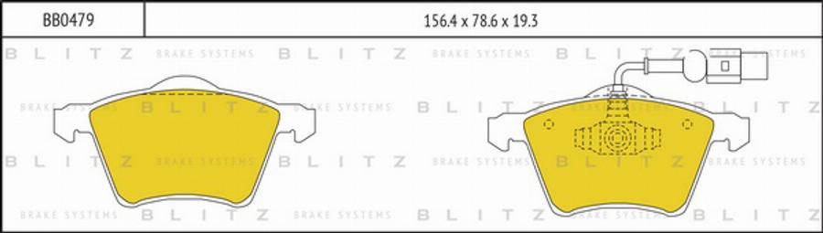 Blitz BB0479 - Brake Pad Set, disc brake www.autospares.lv