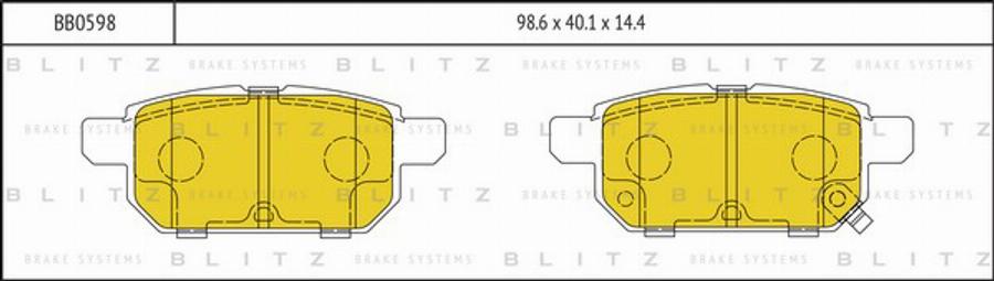 Blitz BB0598 - Bremžu uzliku kompl., Disku bremzes autospares.lv