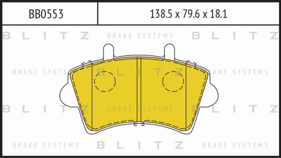 Blitz BB0553 - Bremžu uzliku kompl., Disku bremzes autospares.lv