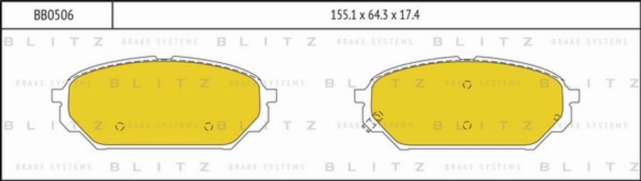 Blitz BB0506 - Bremžu uzliku kompl., Disku bremzes www.autospares.lv