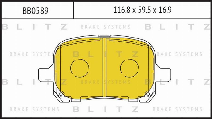 Blitz BB0589 - Brake Pad Set, disc brake www.autospares.lv