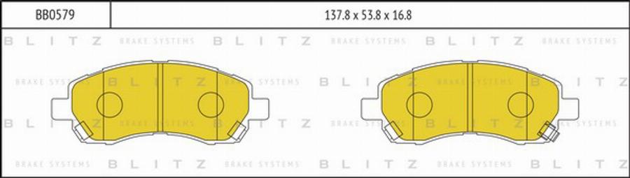 Blitz BB0579 - Bremžu uzliku kompl., Disku bremzes www.autospares.lv