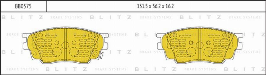 Blitz BB0575 - Bremžu uzliku kompl., Disku bremzes autospares.lv