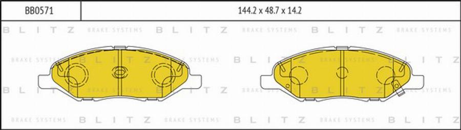 Blitz BB0571 - Bremžu uzliku kompl., Disku bremzes autospares.lv