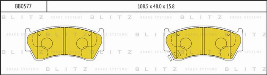 Blitz BB0577 - Bremžu uzliku kompl., Disku bremzes autospares.lv