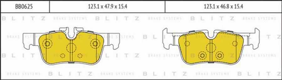 Blitz BB0625 - Bremžu uzliku kompl., Disku bremzes www.autospares.lv