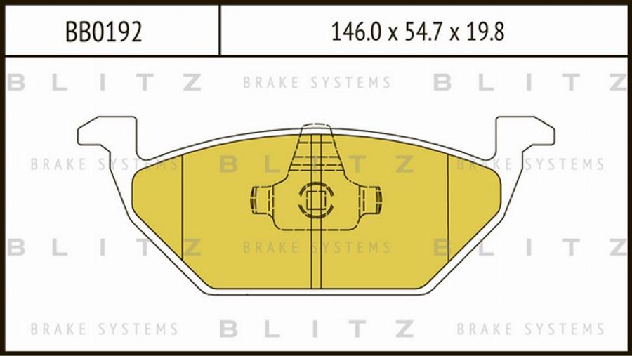 Blitz BB0192 - Bremžu uzliku kompl., Disku bremzes www.autospares.lv