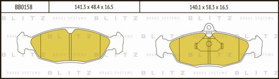 Blitz BB0158 - Bremžu uzliku kompl., Disku bremzes autospares.lv