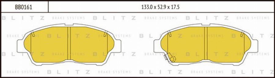 Blitz BB0161 - Bremžu uzliku kompl., Disku bremzes www.autospares.lv