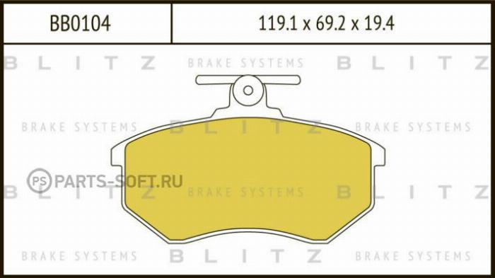 Blitz BB0104 - Brake Pad Set, disc brake www.autospares.lv