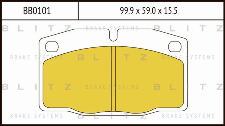 Blitz BB0101 - Тормозные колодки, дисковые, комплект www.autospares.lv