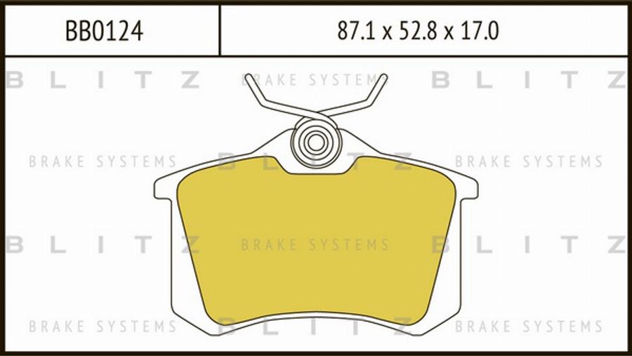 Blitz BB0124 - Тормозные колодки, дисковые, комплект www.autospares.lv