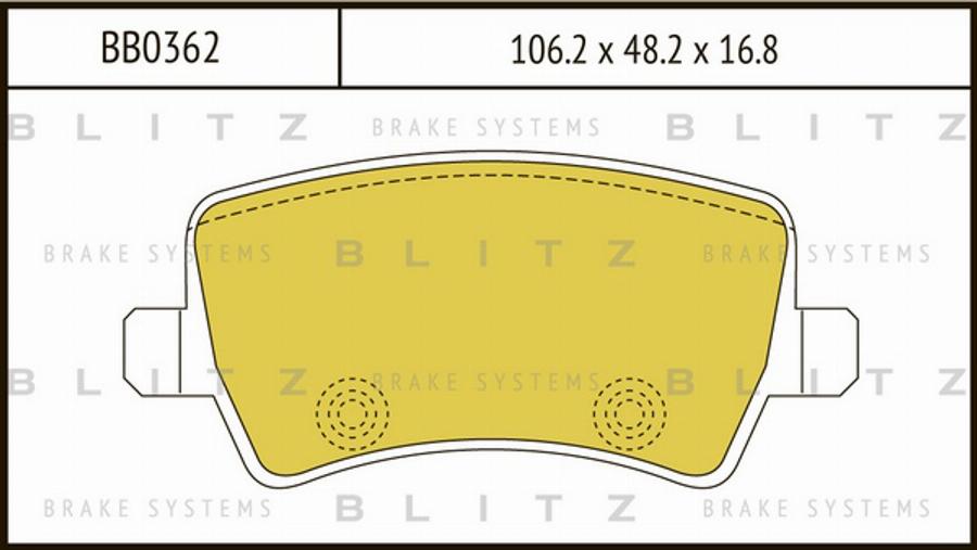 Blitz BB0362 - Bremžu uzliku kompl., Disku bremzes autospares.lv