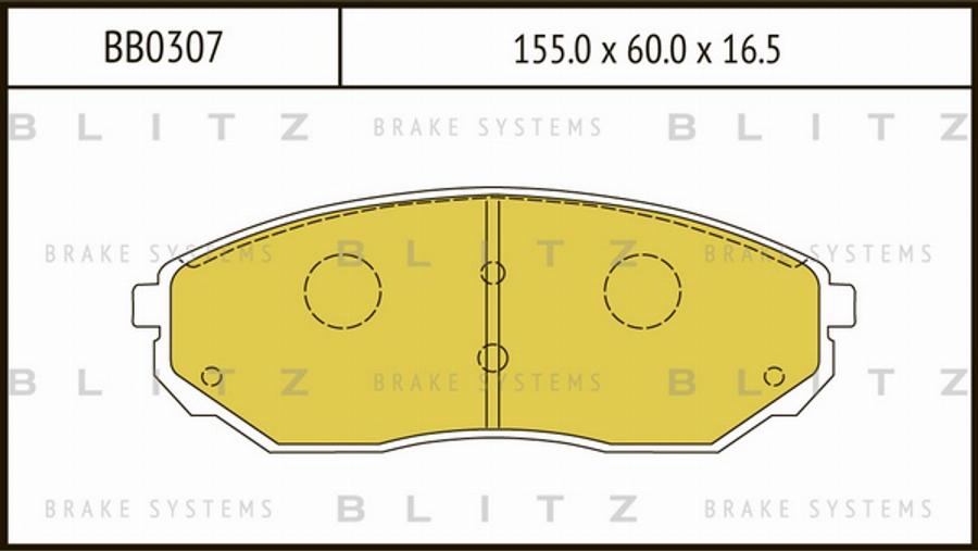 Blitz BB0307 - Bremžu uzliku kompl., Disku bremzes www.autospares.lv