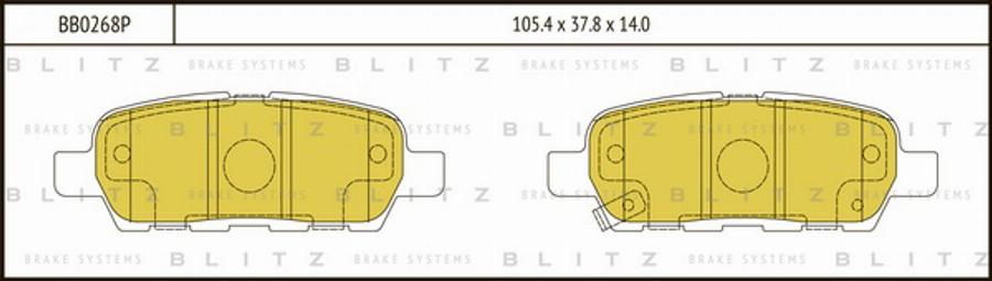 Blitz BB0268P - Bremžu uzliku kompl., Disku bremzes www.autospares.lv