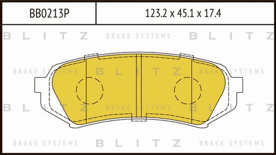 Blitz BB0213P - Brake Pad Set, disc brake www.autospares.lv