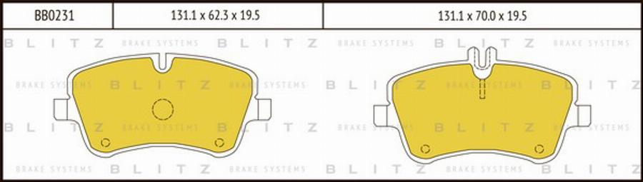 Blitz BB0231 - Bremžu uzliku kompl., Disku bremzes autospares.lv