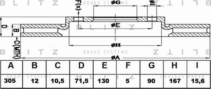 Blitz BS0409 - Bremžu diski autospares.lv