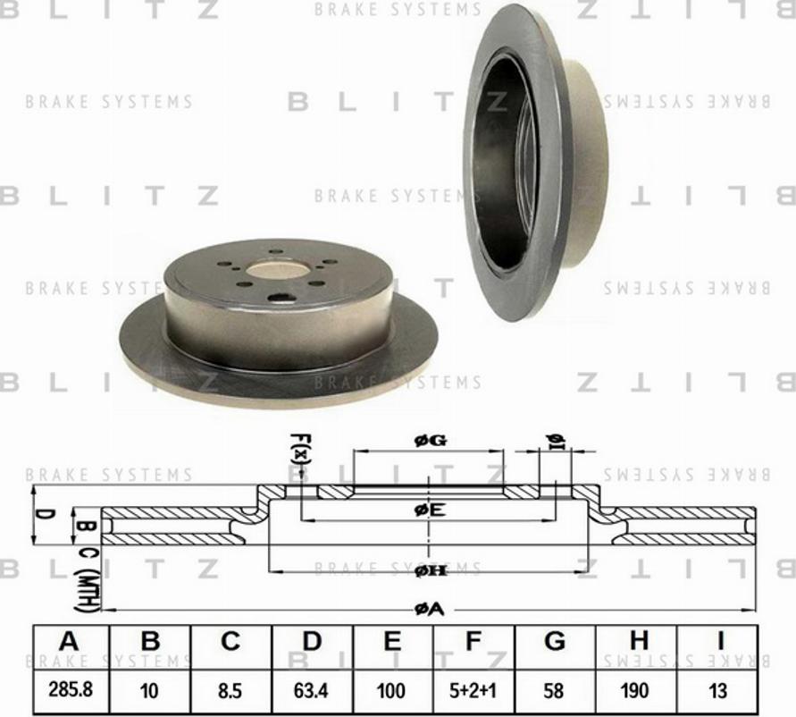 Blitz BS0197 - Bremžu diski www.autospares.lv