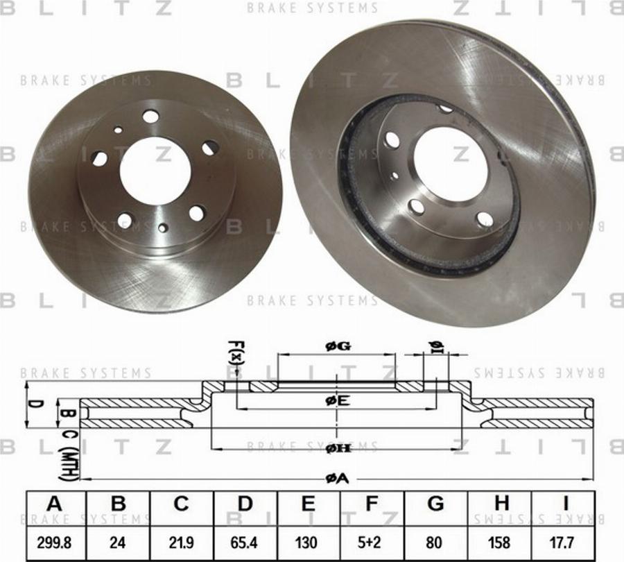 Blitz BS0148 - Bremžu diski autospares.lv