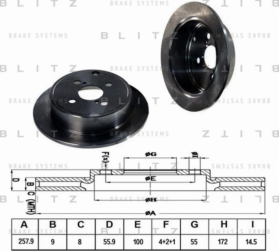 Blitz BS0181 - Bremžu diski www.autospares.lv