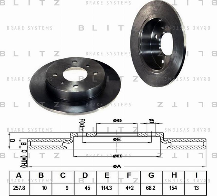 Blitz BS0131 - Bremžu diski www.autospares.lv