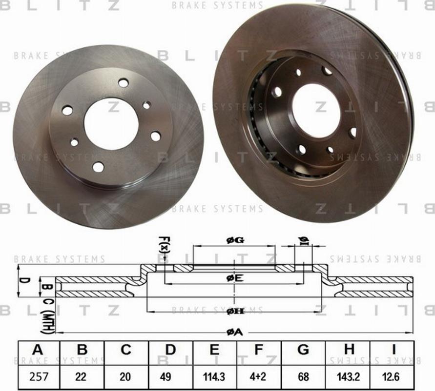 Blitz BS0132 - Bremžu diski autospares.lv