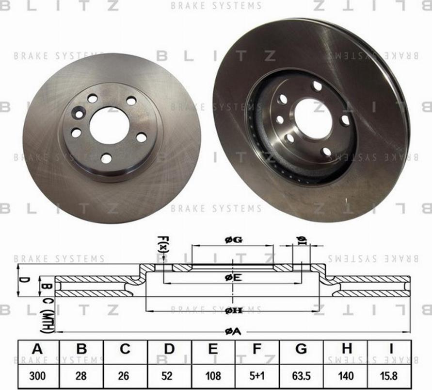 Blitz BS0340 - Bremžu diski autospares.lv