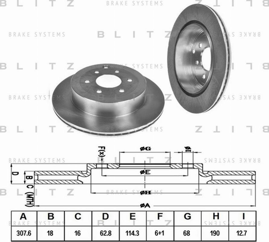 Blitz BS0352 - Bremžu diski autospares.lv