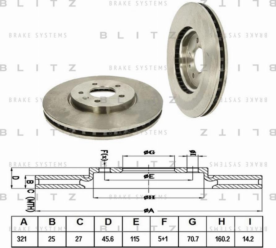 Blitz BS0316 - Bremžu diski autospares.lv