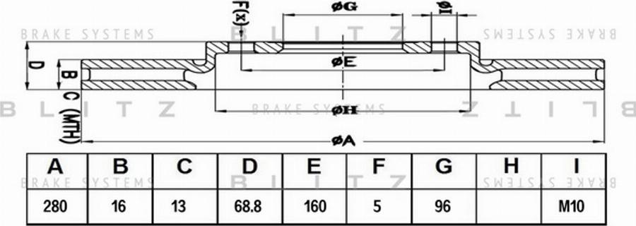 Blitz BS0261 - Bremžu diski www.autospares.lv