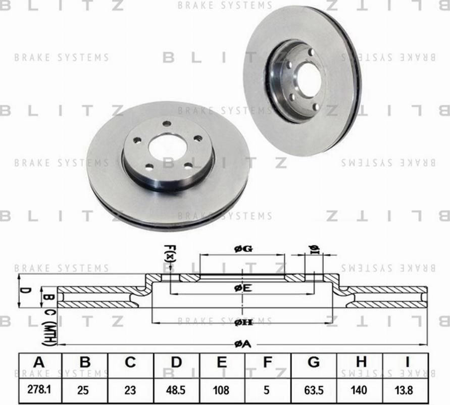 Blitz BS0203 - Bremžu diski autospares.lv