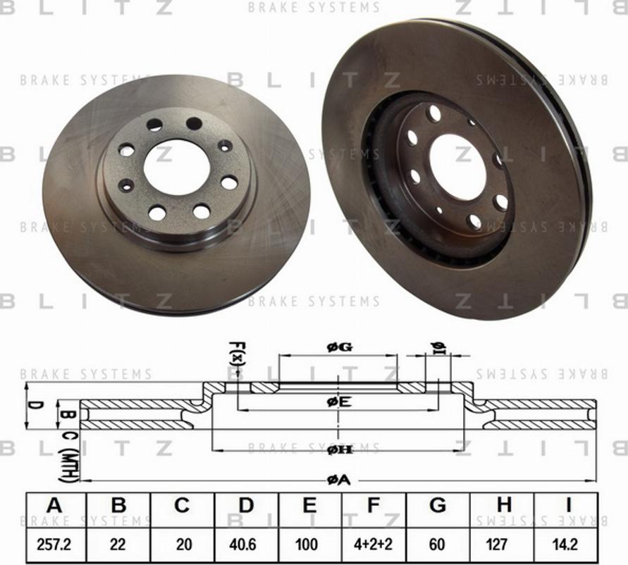 Blitz BS0217 - Bremžu diski autospares.lv