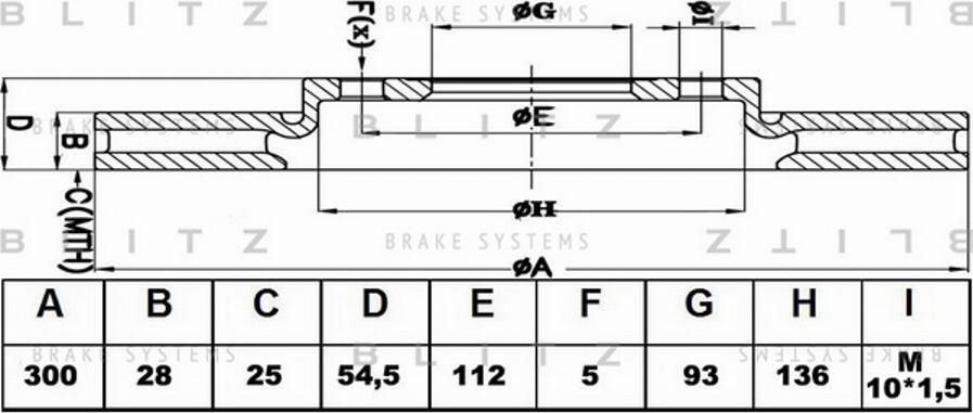 Blitz BS0239 - Bremžu diski www.autospares.lv