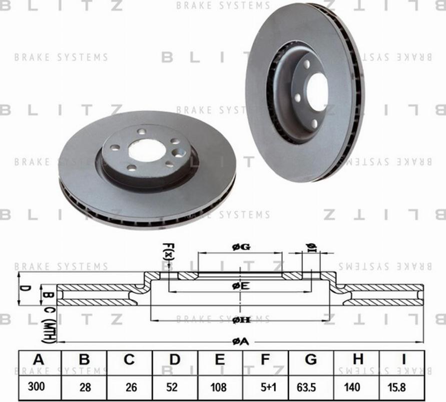 Blitz BS0226 - Bremžu diski autospares.lv