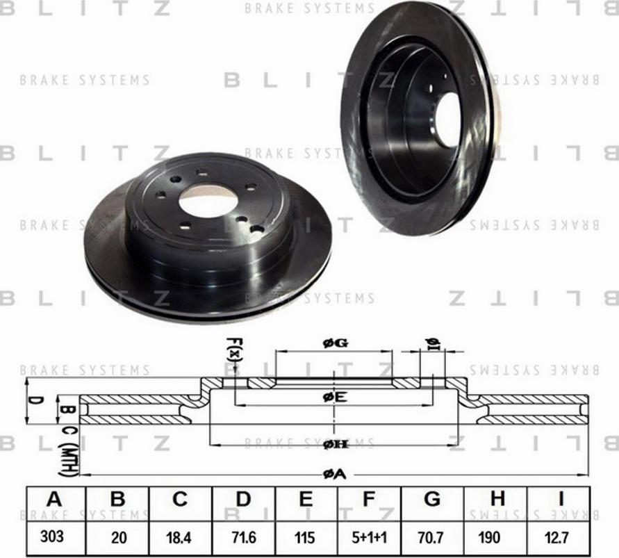 Blitz BS0228 - Bremžu diski www.autospares.lv