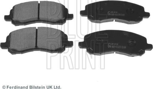 Blue Print ADA104208 - Тормозные колодки, дисковые, комплект www.autospares.lv