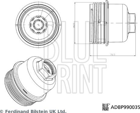 Blue Print ADBP990035 - Vāks, Eļļas filtra korpuss www.autospares.lv