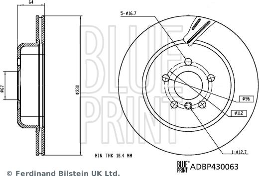 Blue Print ADBP430063 - Bremžu diski www.autospares.lv