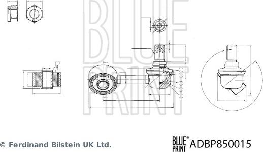 Blue Print ADBP850015 - Stiepnis / Atsaite, Stabilizators autospares.lv