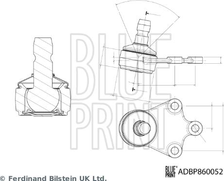 Blue Print ADBP860052 - Ball Joint www.autospares.lv