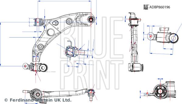 Blue Print ADBP860196 - Neatkarīgās balstiekārtas svira, Riteņa piekare autospares.lv