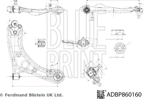 Blue Print ADBP860160 - Track Control Arm www.autospares.lv