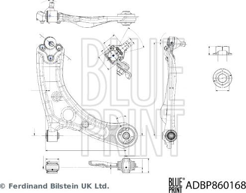 Blue Print ADBP860168 - Track Control Arm www.autospares.lv