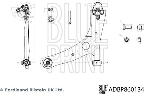 Blue Print ADBP860134 - Track Control Arm www.autospares.lv