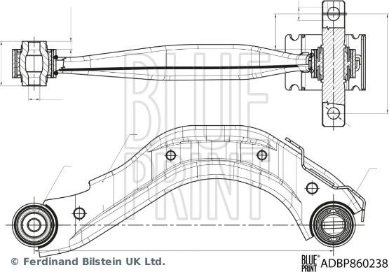 Blue Print ADBP860238 - Neatkarīgās balstiekārtas svira, Riteņa piekare www.autospares.lv